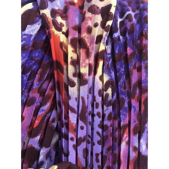 NOTATIONS Women Size Large Multicolor round collar Short Sleeve Blouse stretch - Picture 7 of 7